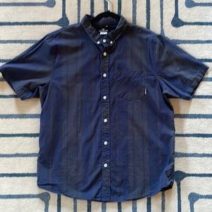 LRG short-sleeve Button-up Blue and olive green